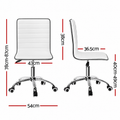 Artiss Office Chair Conference Chairs PU Leather Low Back White