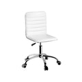 Artiss Office Chair PU Leather Low Back White Conference