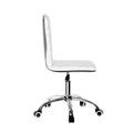 Artiss Office Chair PU Leather Low Back White Conference