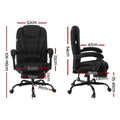 Artiss Racing Executive Office Chair Fabric Footrest Computer Desk