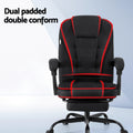 Artiss Racing Executive Office Chair Fabric Footrest Computer Desk