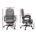 Artiss Office Chair Executive Fabric Seat Racing Computer Desk Chairs Footrest
