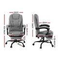 Artiss Executive Office Chair Fabric Racing Computer Desk w Footrest
