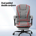 Artiss Executive Office Chair Fabric Racing Computer Desk w Footrest
