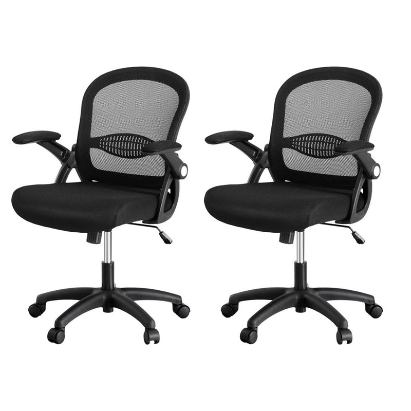 Artiss 2x Mesh Office Chair Computer Gaming Desk Chairs Mid Back
