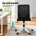 Artiss Mesh Office Chair Ergonomic Lumbar Support Mid Back Black