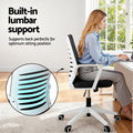 Artiss Mesh Office Chair Ergonomic Lumbar Support Mid Back Black