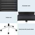 Artiss Mesh Office Chair Ergonomic Lumbar Support Mid Back Black