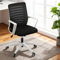 Artiss Mesh Office Chair Ergonomic Lumbar Support Mid Back Black