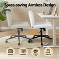 Artiss Office Chair Criss Cross Wheels Height Adjustable PU White