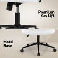 Artiss Office Chair Criss Cross Wheels Height Adjustable PU White