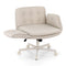 Artiss Criss Cross Office Chair Beige PU Leather Swivel Adjustable