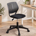 Artiss Ergonomic Office Chair Armless Study Chair Height Adjustable for Girls Boys Teens Black