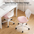Artiss Ergonomic Office Chair Armless Study Chair Height Adjustable for Girls Boys Teens Pink