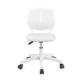 Artiss Ergonomic Office Chair Armless Study Chair Height Adjustable for Girls Boys Teens White