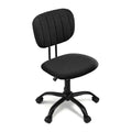 Artiss Armless Office Chair Black Ergonomic Fabric Computer Desk