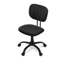 Artiss Armless Office Chair Black Ergonomic Fabric Computer Desk