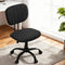 Artiss Armless Office Chair Black Ergonomic Fabric Computer Desk