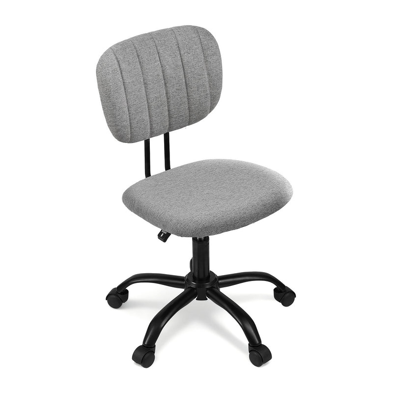 Artiss Armless Office Chair Grey Ergonomic Adjustable Computer Desk