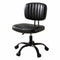 Artiss Armless Office Chair with Wheels, Ergonomic PU Leather Office Desk Chair, Height Adjustable 360° Swivel Computer Task Chair for Home Office, Study Room & Small Space, Black
