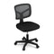 Artiss Armless Office Chair Black Fabric Ergonomic Swivel Desk Task