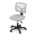 Artiss Armless Office Chair Grey Fabric Height Adjustable Swivel Desk