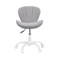 Artiss Ergonomic Office Chair Armless Height Adjustable Computer Desk Chair Fabric Light Grey