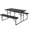 Gardeon 3 Piece Outdoor Dining Set HDPE Bench Lounge Patio