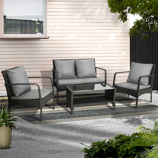 Gardeon Wicker Outdoor Sofa Set Garden Patio Lounge Furniture