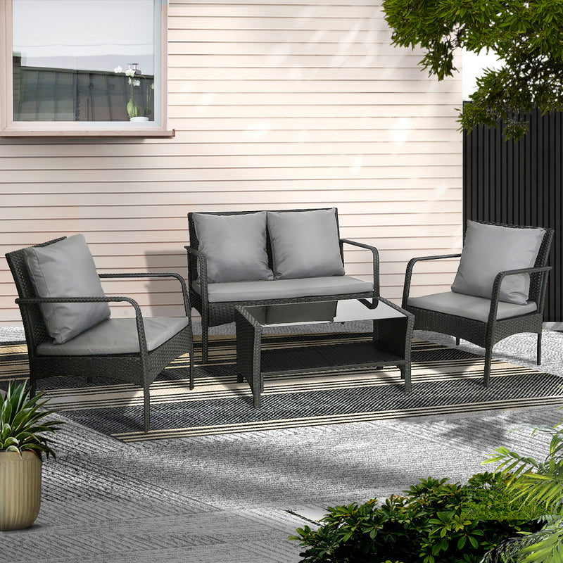 Gardeon Wicker Outdoor Sofa Set Garden Patio Lounge Furniture