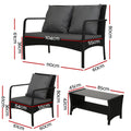 Gardeon Wicker Outdoor Sofa Set Garden Patio Lounge Furniture