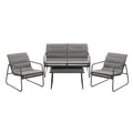 Gardeon 4PC Outdoor Sofa Set Textilene Patio Furniture Cushion