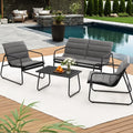 Gardeon 4PC Outdoor Sofa Set Textilene Patio Furniture Cushion