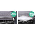 Gardeon 4pc Outdoor Sofa Rattan Furniture Set Glass Table Black