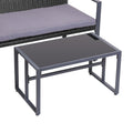 Gardeon 4pc Outdoor Rattan Sofa Set Black w/ Storage Cover
