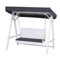 Gardeon 3 Seater Swing Chair Bench White Canopy Cushion Wood