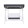 Gardeon 3 Seater Swing Chair Bench White Canopy Cushion Wood
