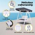 Gardeon 3 Seater Swing Chair Bench White Canopy Cushion Wood