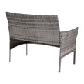 Gardeon 4 Seater Wicker Outdoor Sofa Set Grey Table Chair