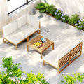 Gardeon 4 Seater Outdoor Sofa Set 5 Piece Wooden Lounge