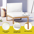 Gardeon 4 Seater Outdoor Sofa Set 5 Piece Wooden Lounge
