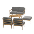 Gardeon 5-Seater Outdoor Sofa Set Wooden Lounge 6pcs