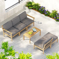 Gardeon 5-Seater Outdoor Sofa Set Wooden Lounge 6pcs