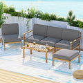 Gardeon 5-Seater Outdoor Sofa Set Wooden Lounge 6pcs