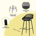Gardeon 2x Outdoor Bar Stools Black Plastic