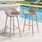Gardeon 2PC Outdoor Bar Stools Plastic Metal Dining Chair Patio Furniture Coffee