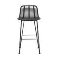 Gardeon Outdoor Bar Stools Rattan Black 2 Piece Set