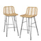 Gardeon Outdoor Bar Stools 2x Rattan Natural Wicker