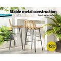 Gardeon Outdoor Bar Stools 2x Rattan Natural Wicker