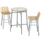 Gardeon 3 Piece Outdoor Wicker Bar Set Patio Bistro Table Chairs